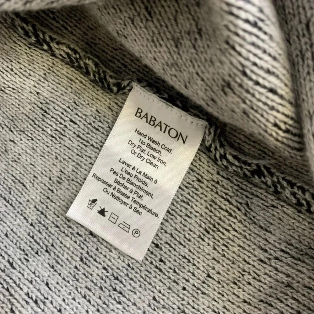 Aritzia Babaton Dark Grey Wool Cashmere Blend Open Front Cardigan Size XS